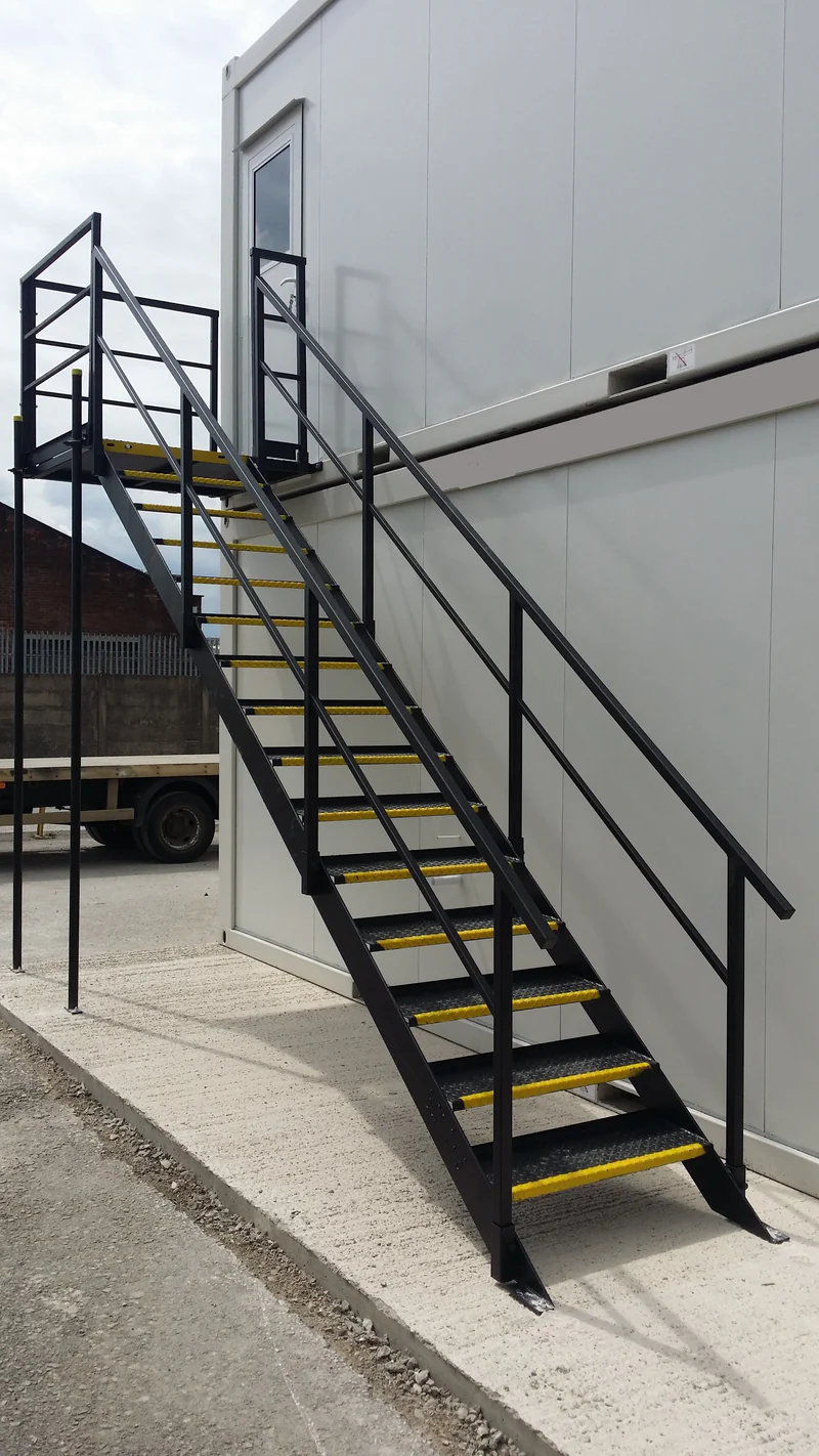 Staircase with Landing for Cabins Stack and Site Set Ups Brand New